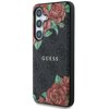 Etui GUESS Leather 4G Flowers Print Metal Classic Logo MagSafe do Samsung Galaxy S25 Czarny Seria telefonu Galaxy S