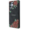 Etui GUESS Leather 4G Flowers Print Metal MagSafe do Samsung Galaxy S25 Ultra Czarny Seria telefonu Galaxy S