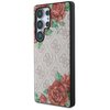 Etui GUESS Leather 4G Flowers Print Metal Classic Logo MagSafe do Samsung Galaxy S25 Ultra Różowy Seria telefonu Galaxy S