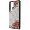Etui GUESS Leather 4G Flowers Print Metal Classic Logo MagSafe do Samsung Galaxy S25 Ultra Różowy Typ Etui magnetyczne