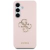Etui GUESS Silicone Big 4G Logo Bottom Script do Samsung Galaxy S25 Różowy Model telefonu Galaxy S25