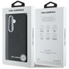 Etui KARL LAGERFELD Saffiano Full Wrapped Elongated Metal Logo MagSafe do Samsung Galaxy S25 Czarny Marka telefonu Samsung
