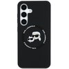 Etui KARL LAGERFELD Silicone Double Heads And Circle MagSafe do Samsung Galaxy S25+ Czarny Model telefonu Galaxy S25+