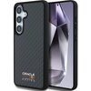 Etui RED BULL Real Carbon Fiber Shiny Logo MagSafe do Samsung Galaxy S25 Czarny