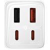 Ładowarka sieciowa BASEUS GaN6 Pro 65W Biały Kabel w zestawie USB-C - USB-C