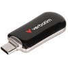 Pendrive VERBATIM Plectra 64GB, USB-C 3.0, Odczyt 100 Mb/s, Zapis 25 Mb/s, Czarny