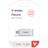 Pendrive VERBATIM Plectra 256GB, USB-C 3.0, Odczyt 100 Mb/s, Zapis 25 Mb/s, Biały Interfejs USB 3.2 Gen. 1