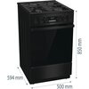 Kuchnia HISENSE HKS5D71BMPF Air Fry, program Pizza Wyposażenie 1 chromowany ruszt