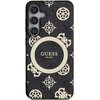 Etui GUESS 4G Background Gold Electroplated Peony Pattern MagSafe do Samsung Galaxy S25 Czarny Seria telefonu Galaxy S