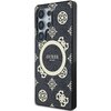 Etui GUESS 4G Background Gold Electroplated Peony Pattern MagSafe do Samsung Galaxy S25 Ultra Czarny Seria telefonu Galaxy S