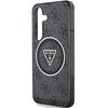 Etui GUESS 4G Glitter Triangle Buttons MagSafe do Samsung Galaxy S25 Czarny Typ Etui magnetyczne