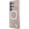 Etui GUESS 4G Background Gold Electroplated Peony Pattern MagSafe do Samsung Galaxy S25 Ultra Różowy Seria telefonu Galaxy S
