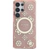 Etui GUESS 4G Background Gold Electroplated Peony Pattern MagSafe do Samsung Galaxy S25 Ultra Różowy Model telefonu Galaxy S25 Ultra