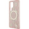 Etui GUESS 4G Background Gold Electroplated Peony Pattern MagSafe do Samsung Galaxy S25 Ultra Różowy Typ Etui magnetyczne