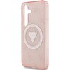 Etui GUESS 4G Glitter Triangle Buttons MagSafe do Samsung Galaxy S25 Różowy Typ Etui magnetyczne