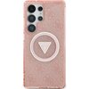 Etui GUESS 4G Glitter Triangle Buttons MagSafe do Samsung Galaxy S25 Ultra Różowy Model telefonu Galaxy S25 Ultra