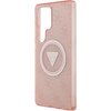 Etui GUESS 4G Glitter Triangle Buttons MagSafe do Samsung Galaxy S25 Ultra Różowy Typ Etui magnetyczne