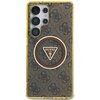 Etui GUESS 4G Glitter Triangle Buttons MagSafe do Samsung Galaxy S25 Ultra Brązowy Model telefonu Galaxy S25 Ultra