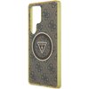 Etui GUESS 4G Glitter Triangle Buttons MagSafe do Samsung Galaxy S25 Ultra Brązowy Typ Etui magnetyczne