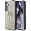 Etui GUESS Fixed Glitter Big 4G Metal Logo do Samsung Galaxy S25+ Złoty