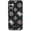 Etui GUESS 4G Printed Colored Peony Pattern MagSafe do Samsung Galaxy S25 Czarny Model telefonu Galaxy S25