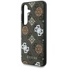 Etui GUESS 4G Printed Colored Peony Pattern MagSafe do Samsung Galaxy S25 Brązowy Dominujący kolor Brązowy