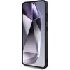Etui GUESS Grained Hot Stamp Peony Pattern Triangle Logo MagSafe do Samsung Galaxy S25 Czarny Dominujący kolor Czarny