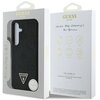 Etui GUESS Grained Hot Stamp Peony Pattern Triangle Logo MagSafe do Samsung Galaxy S25 Czarny Marka telefonu Samsung
