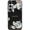 Etui GUESS Grained Printed Flower Pattern MagSafe do Samsung Galaxy S25 Czarny Model telefonu Galaxy S25
