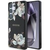Etui GUESS Grained Printed Flower Pattern MagSafe do Samsung Galaxy S25 Ultra Czarny