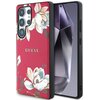 Etui GUESS Grained Printed Flower Pattern MagSafe do Samsung Galaxy S25 Ultra Fuksja