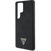Etui GUESS Grained Hot Stamp Peony Pattern Triangle Logo MagSafe do Samsung Galaxy S25 Ultra Czarny Typ Etui magnetyczne
