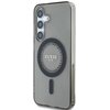 Etui GUESS Rhinestones Printed Classic Logo MagSafe do Samsung Galaxy S25 Czarny Seria telefonu Galaxy S