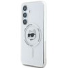 Etui KARL LAGERFELD Button Choupette Head Printed Logo MagSafe do Samsung Galaxy S25 Biały Seria telefonu Galaxy S