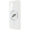 Etui KARL LAGERFELD Button Karl & Choupette Heads Printed Logo MagSafe do Samsung Galaxy S25+ Biały Typ Etui magnetyczne
