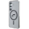 Etui KARL LAGERFELD Button Karl & Choupette Heads Printed Logo MagSafe do Samsung Galaxy S25+ Czarny Seria telefonu Galaxy S