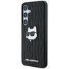 Etui KARL LAGERFELD Leather Monogram Pin Logo Choupette Head do Samsung Galaxy S25 Czarny Seria telefonu Galaxy S