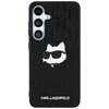 Etui KARL LAGERFELD Leather Monogram Pin Logo Choupette Head do Samsung Galaxy S25 Czarny Model telefonu Galaxy S25