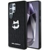 Etui KARL LAGERFELD Leather Monogram Pin Logo Choupette Head do Samsung Galaxy S25 Ultra Czarny