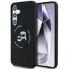 Etui KARL LAGERFELD Silicone Double Heads And Circle MagSafe do Samsung Galaxy S25 Czarny