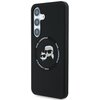 Etui KARL LAGERFELD Silicone Double Heads And Circle MagSafe do Samsung Galaxy S25 Czarny Seria telefonu Galaxy S