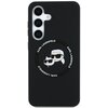 Etui KARL LAGERFELD Silicone Double Heads And Circle MagSafe do Samsung Galaxy S25 Czarny Model telefonu Galaxy S25