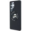 Etui KARL LAGERFELD Silicone Double Heads And Circle MagSafe do Samsung Galaxy S25 Ultra Czarny Seria telefonu Galaxy S