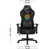 Fotel HUZARO Combat 7.6 RGB Czarny Dla dzieci Nie
