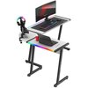 Biurko gamingowe HUZARO Hero 6.0 RGB Biały Funkcje dodatkowe Powierzchnia Carbon na całym pulpicie