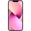 Na zdjęciu widoczny jest smartfon z różowym wyświetlaczem, na którym znajduje się abstrakcyjna grafika w odcieniach różu i fioletu. Urządzenie ma cienkie ramki i charakterystyczne wcięcie u góry ekranu.
