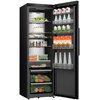 Lodówka HISENSE RL5K370GSFC 372l ExtraSpace 35dB 185cm do obudowy Ciemne wnętrze WiFi Connectlife Czarna Metal Cooling Zmiana kierunku otwierania drzwi Tak