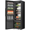 Lodówka HISENSE RL5K370GSFC 372l ExtraSpace 35dB 185cm do obudowy Ciemne wnętrze WiFi Connectlife Czarna Metal Cooling Kolor / wykończenie boków Czarny