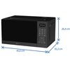 Kuchenka mikrofalowa DAEWOO MD-FA202GB-EU 700W średnica 25.5 cm pojemność 20L Grill Czarny Sposób otwierania drzwi W lewo