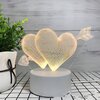 Lampka nocna EXTRALINK Przebite serca 3D EX.24107 USB Rodzaj gwintu LED zintegrowany